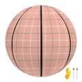 Pastel Orange Tattersall Pattern Print Basketball