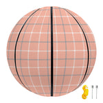 Pastel Orange Tattersall Pattern Print Basketball