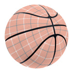 Pastel Orange Tattersall Pattern Print Basketball