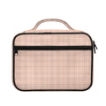Pastel Orange Tattersall Pattern Print Briefcase Bible Bag