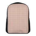 Pastel Orange Tattersall Pattern Print Casual Backpack