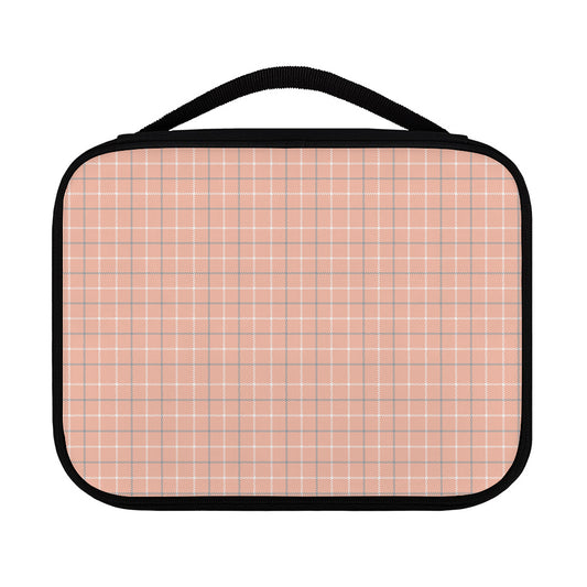 Pastel Orange Tattersall Pattern Print Classic Bible Case