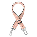 Pastel Orange Tattersall Pattern Print Dog Seat Belt