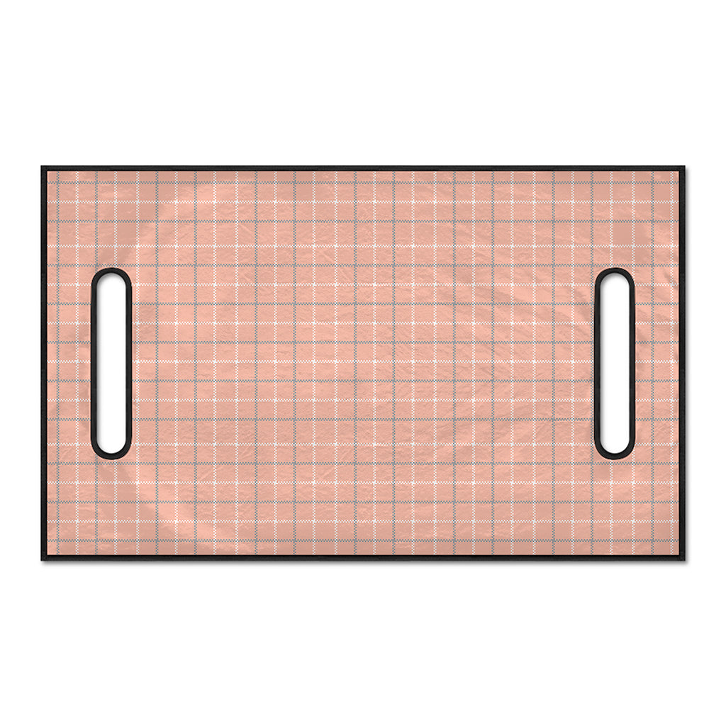 Pastel Orange Tattersall Pattern Print Golf Cart Seat Cover