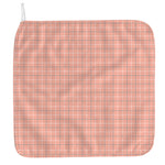 Pastel Orange Tattersall Pattern Print Hand Towel