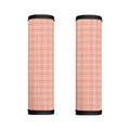 Pastel Orange Tattersall Pattern Print Handle Covers
