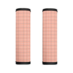 Pastel Orange Tattersall Pattern Print Handle Covers