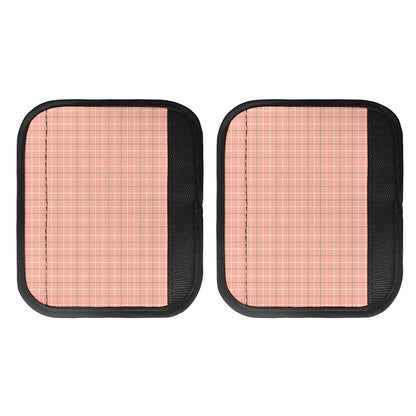 Pastel Orange Tattersall Pattern Print Handle Covers