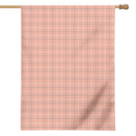 Pastel Orange Tattersall Pattern Print House Flag