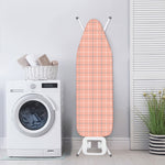 Pastel Orange Tattersall Pattern Print Ironing Board Cover