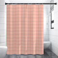 Pastel Orange Tattersall Pattern Print Premium Shower Curtain