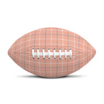 Pastel Orange Tattersall Pattern Print Rugby Ball