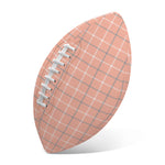 Pastel Orange Tattersall Pattern Print Rugby Ball