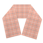 Pastel Orange Tattersall Pattern Print Scarf