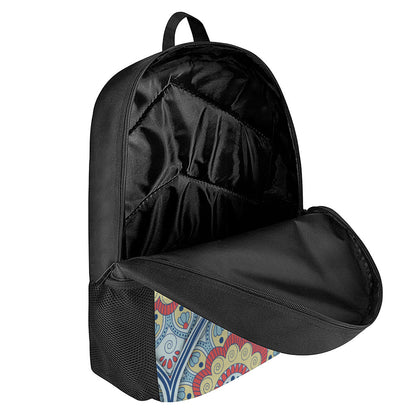 Pastel Ornament Mandala Print 17 Inch Backpack