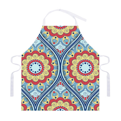 Pastel Ornament Mandala Print Adjustable Apron