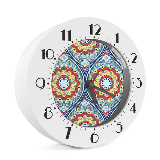 Pastel Ornament Mandala Print Alarm Clock