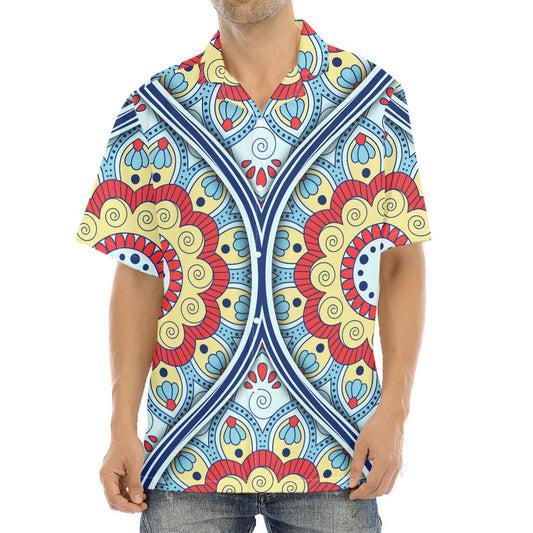 Pastel Ornament Mandala Print Aloha Shirt
