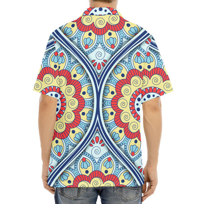 Pastel Ornament Mandala Print Aloha Shirt