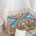 Pastel Ornament Mandala Print Baby Crib Sheet