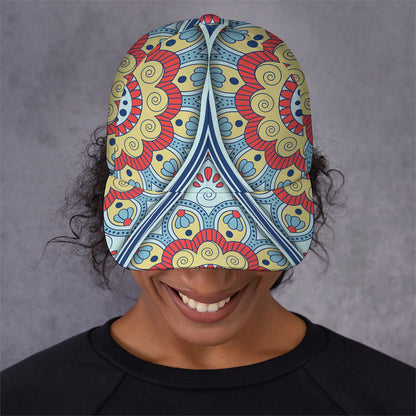 Pastel Ornament Mandala Print Baseball Cap
