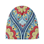 Pastel Ornament Mandala Print Beanie
