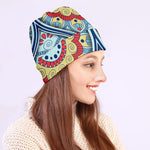 Pastel Ornament Mandala Print Beanie