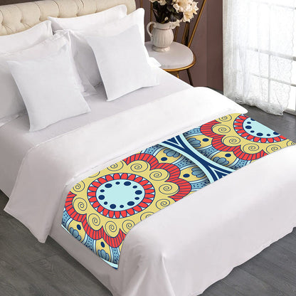 Pastel Ornament Mandala Print Bed Runner