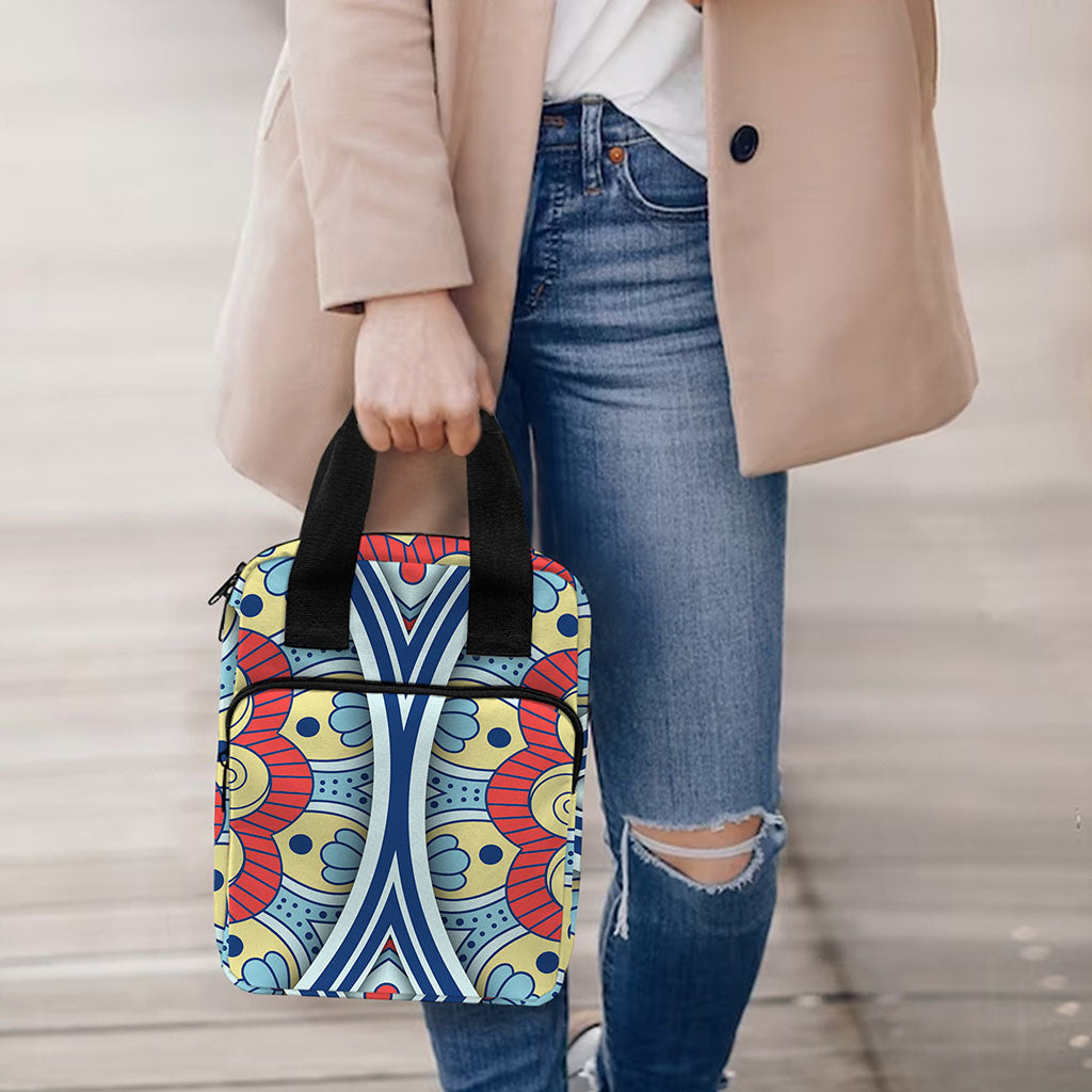 Pastel Ornament Mandala Print Bible Tote Bag