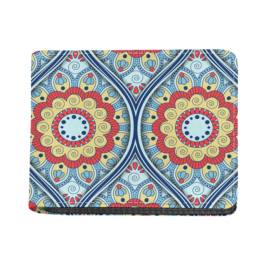 Pastel Ornament Mandala Print Bifold Wallet