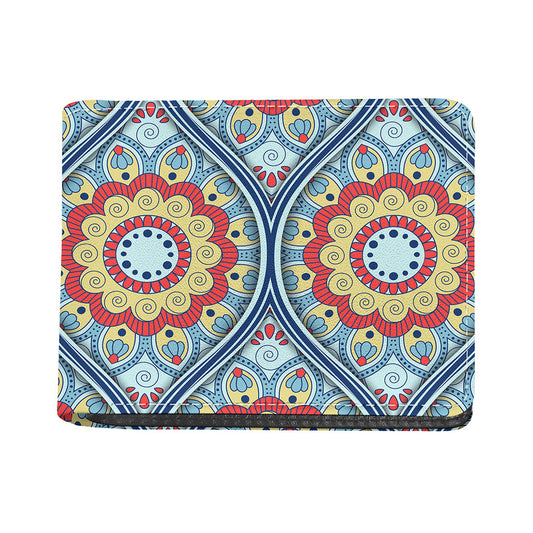 Pastel Ornament Mandala Print Bifold Wallet