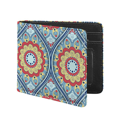 Pastel Ornament Mandala Print Bifold Wallet