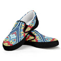 Pastel Ornament Mandala Print Black Slip On Sneakers