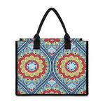 Pastel Ornament Mandala Print Canvas Tote Bag