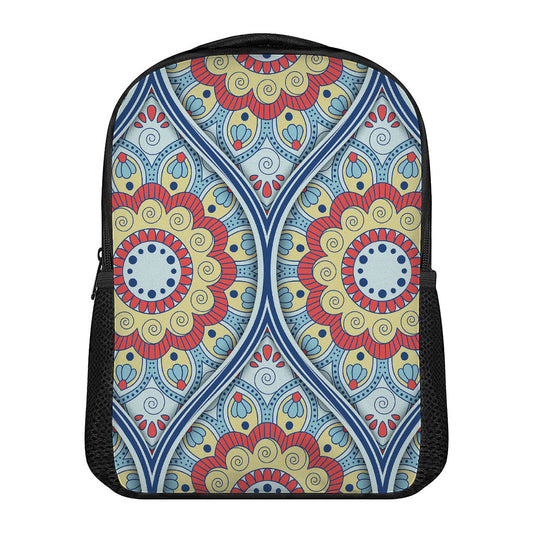 Pastel Ornament Mandala Print Casual Backpack