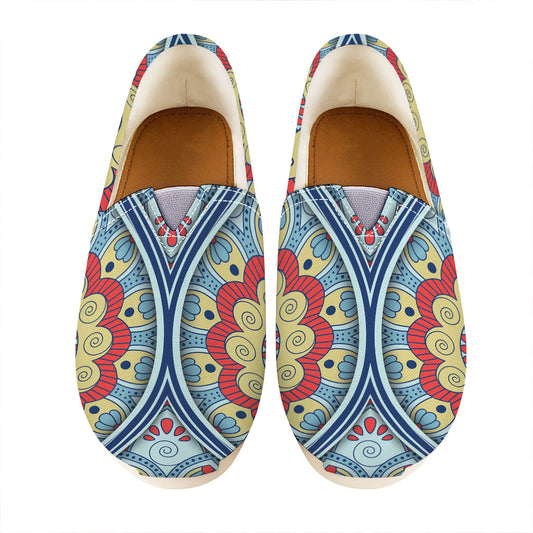 Pastel Ornament Mandala Print Casual Shoes