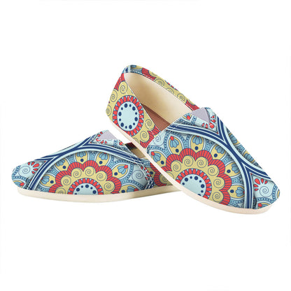 Pastel Ornament Mandala Print Casual Shoes