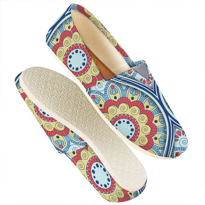 Pastel Ornament Mandala Print Casual Shoes