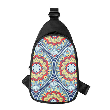 Pastel Ornament Mandala Print Chest Bag