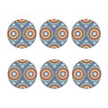 Pastel Ornament Mandala Print Coaster Set
