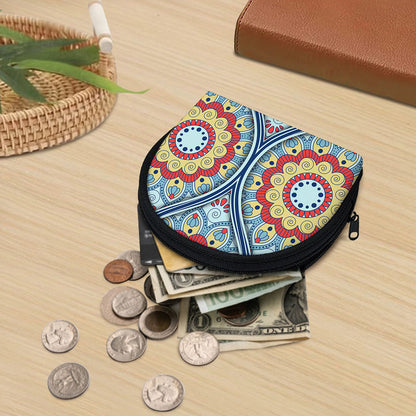 Pastel Ornament Mandala Print Coin Purse