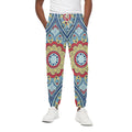 Pastel Ornament Mandala Print Cotton Sweatpants