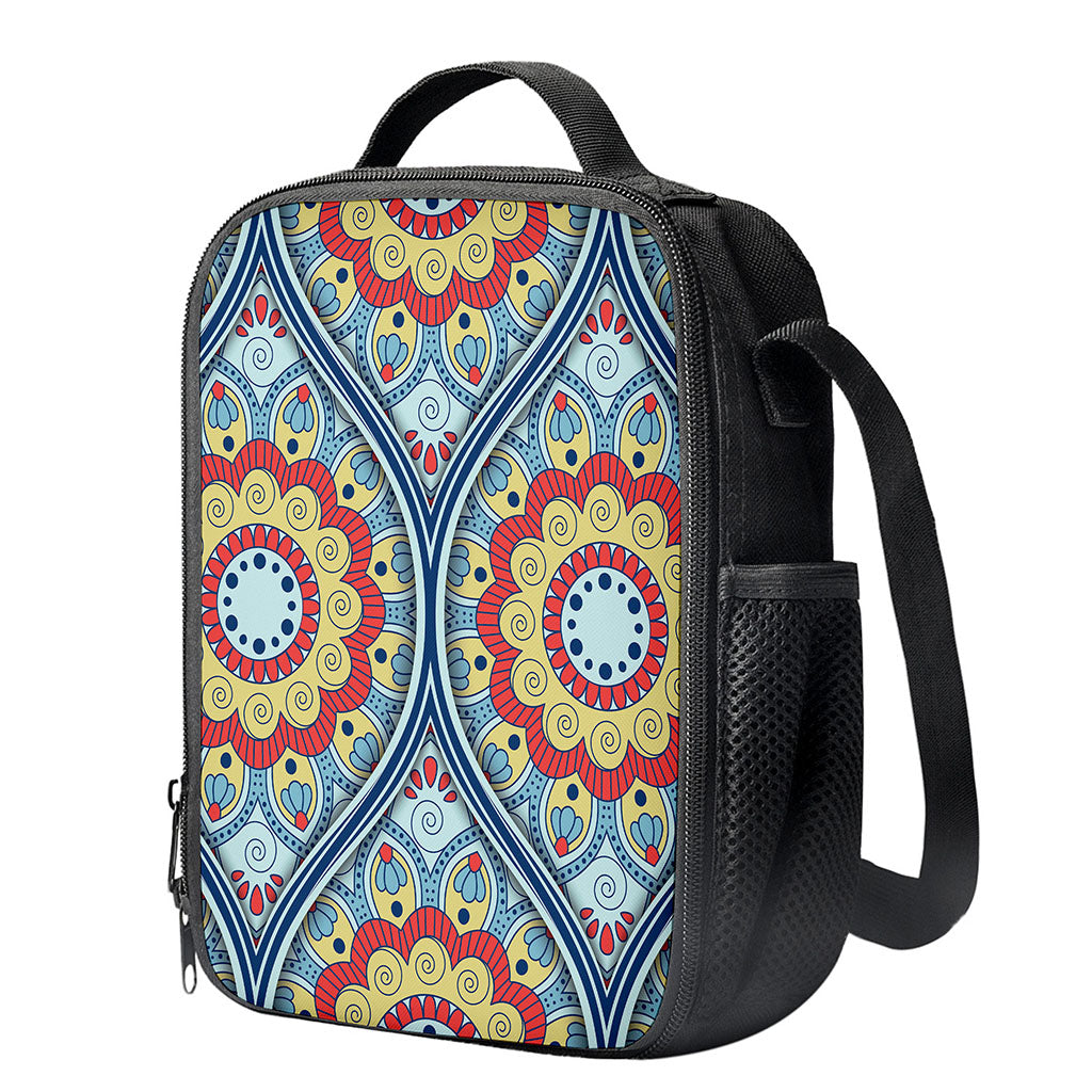 Pastel Ornament Mandala Print Crossbody Lunch Bag