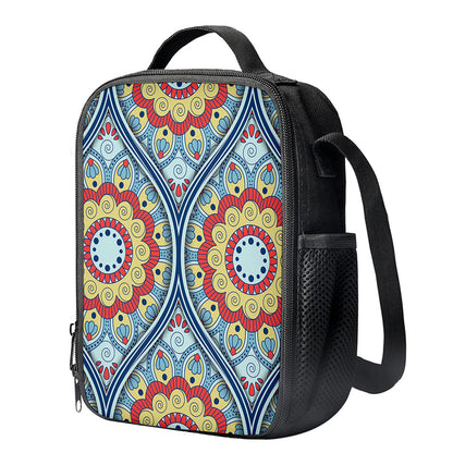 Pastel Ornament Mandala Print Crossbody Lunch Bag