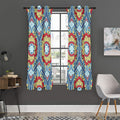 Pastel Ornament Mandala Print Grommet Curtain Panels