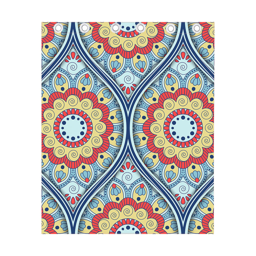 Pastel Ornament Mandala Print Curtain