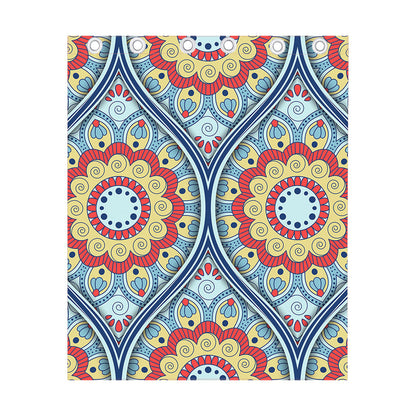 Pastel Ornament Mandala Print Curtain