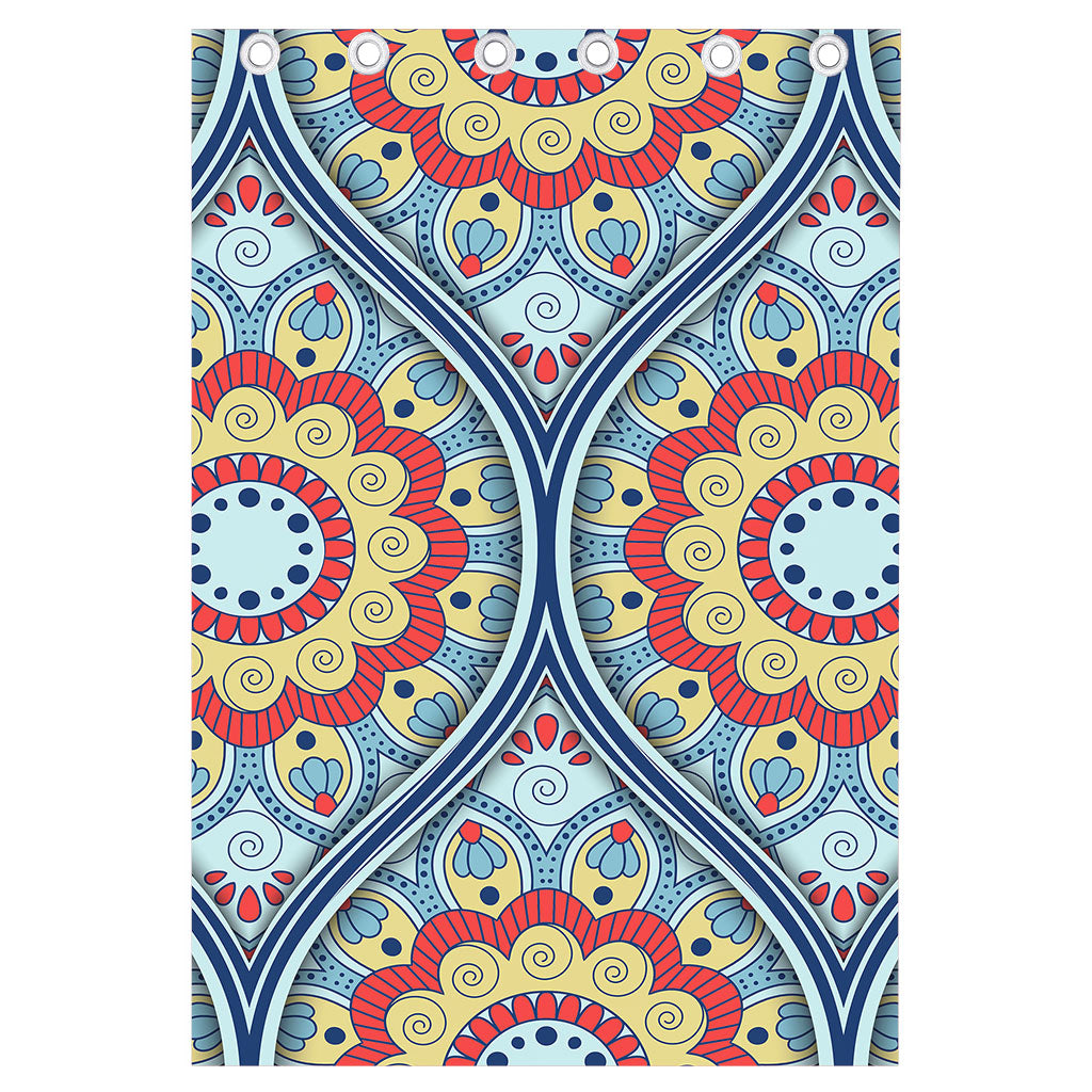 Pastel Ornament Mandala Print Curtain