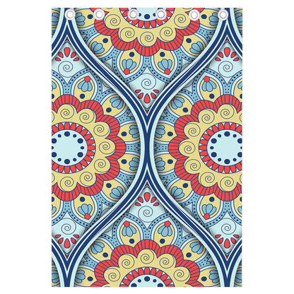 Pastel Ornament Mandala Print Curtain