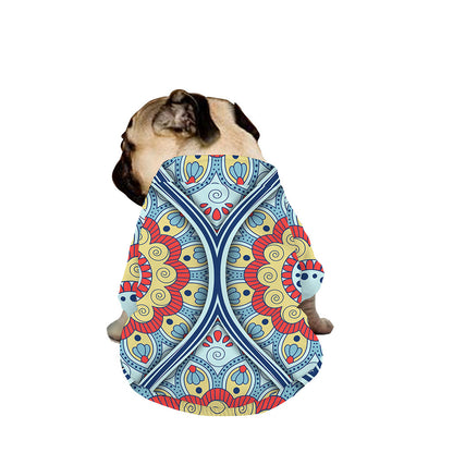 Pastel Ornament Mandala Print Dog Zip Up Jacket